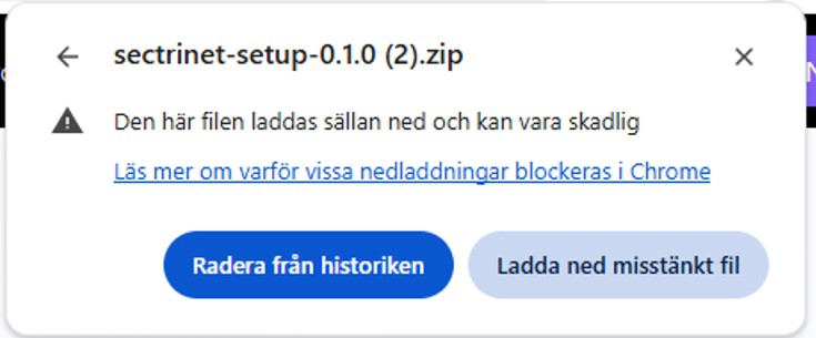 Steg 5: Chrome-varning om misstänkt fil